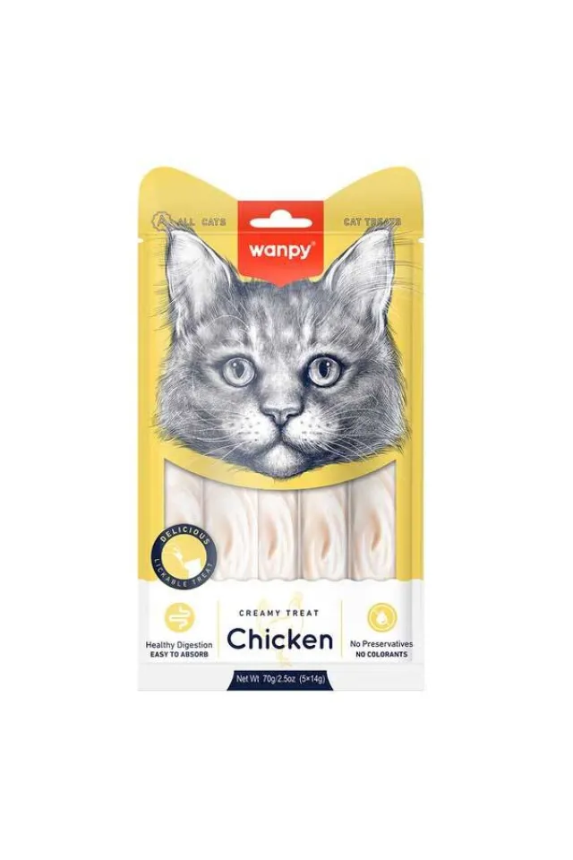 Tavuklu Sindirim Desteği Krema Kedi Ödül Maması 14 g (5'li)