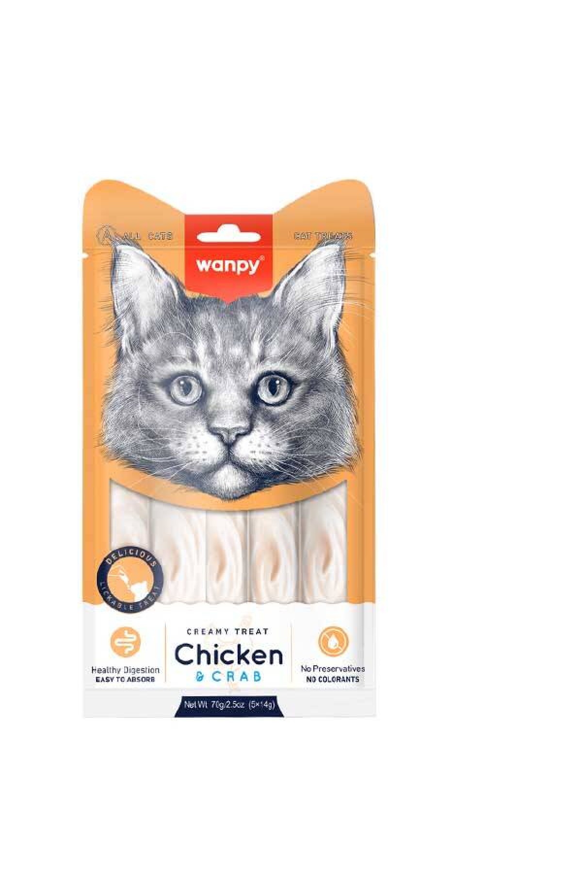 Tavuklu ve Yengeçli Krema Kedi Ödül Maması 14 g (5'li)