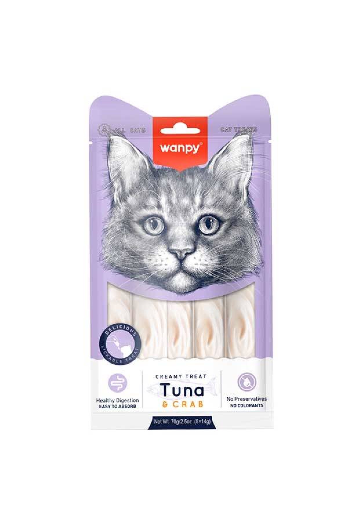 Ton Balıklı ve Yengeçli Krema Kedi Ödül Maması 14 g (5'li)