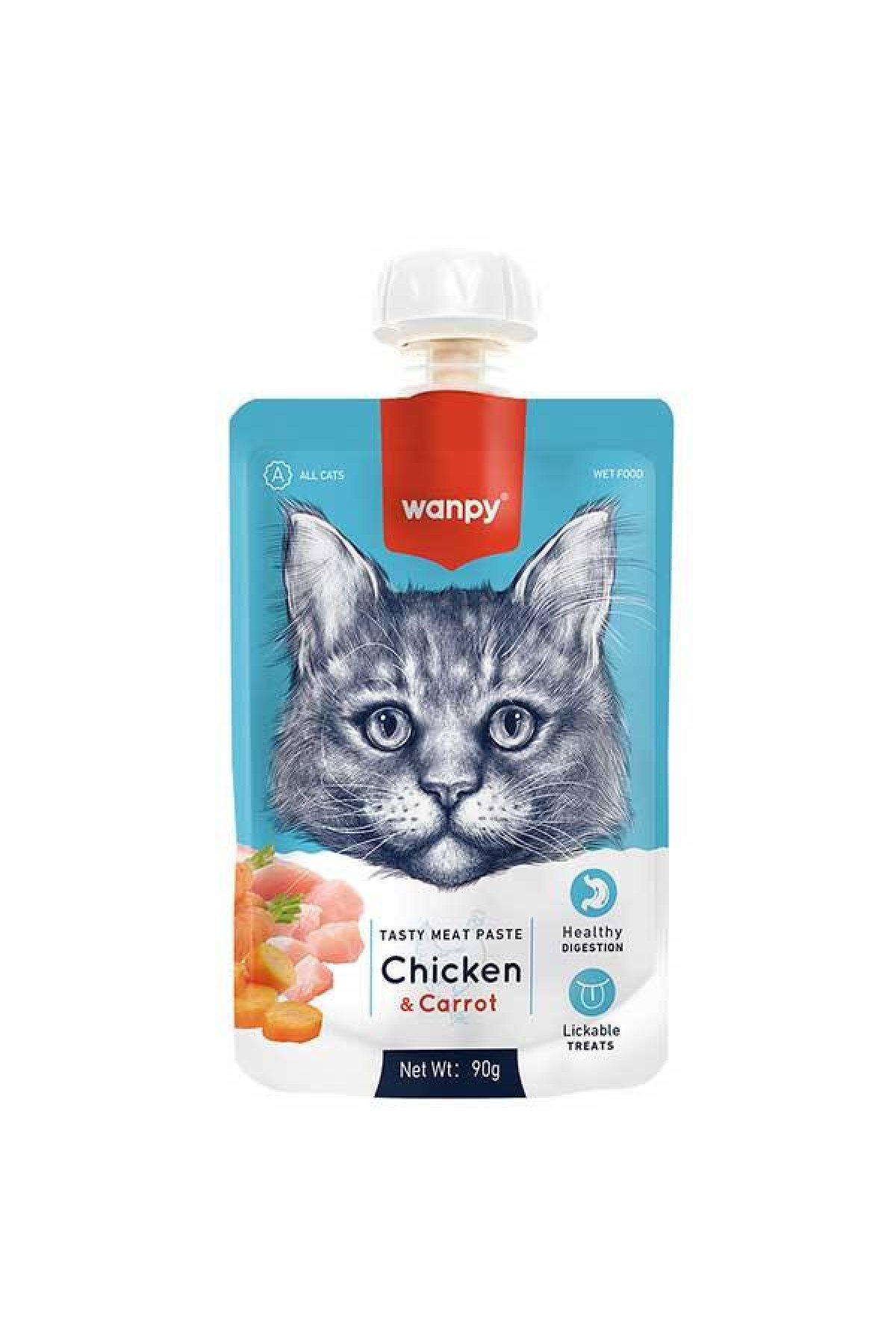 Tavuklu ve Havuçlu Et Ezmesi Kedi Ödül Maması 90 g