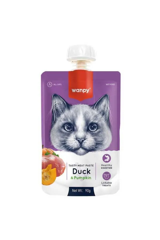 Ördekli ve Balkabaklı Et Ezmesi Kedi Ödül Maması 90 g