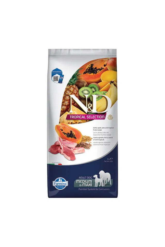 Tropical Selection Kuzu Etli ve Tropikal Meyveli Yetişkin Köpek Maması 10 kg