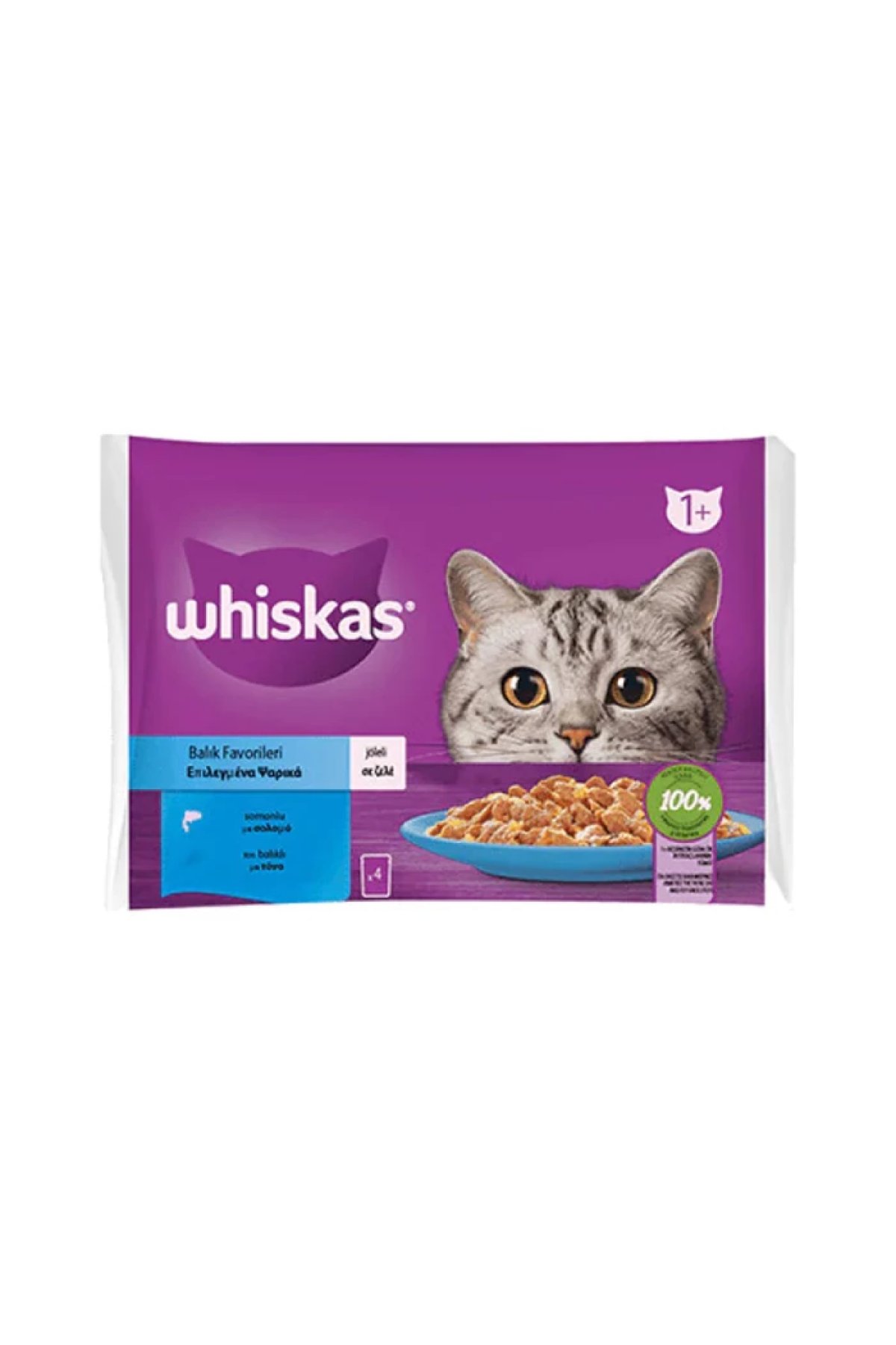 Somonlu ve Ton Balıklı Kedi Yaş Maması 85 gr x 4 Adet