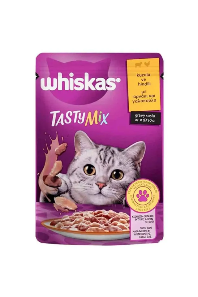Tasty Mix Kuzu ve Hindili Kedi Yaş Maması 85 gr