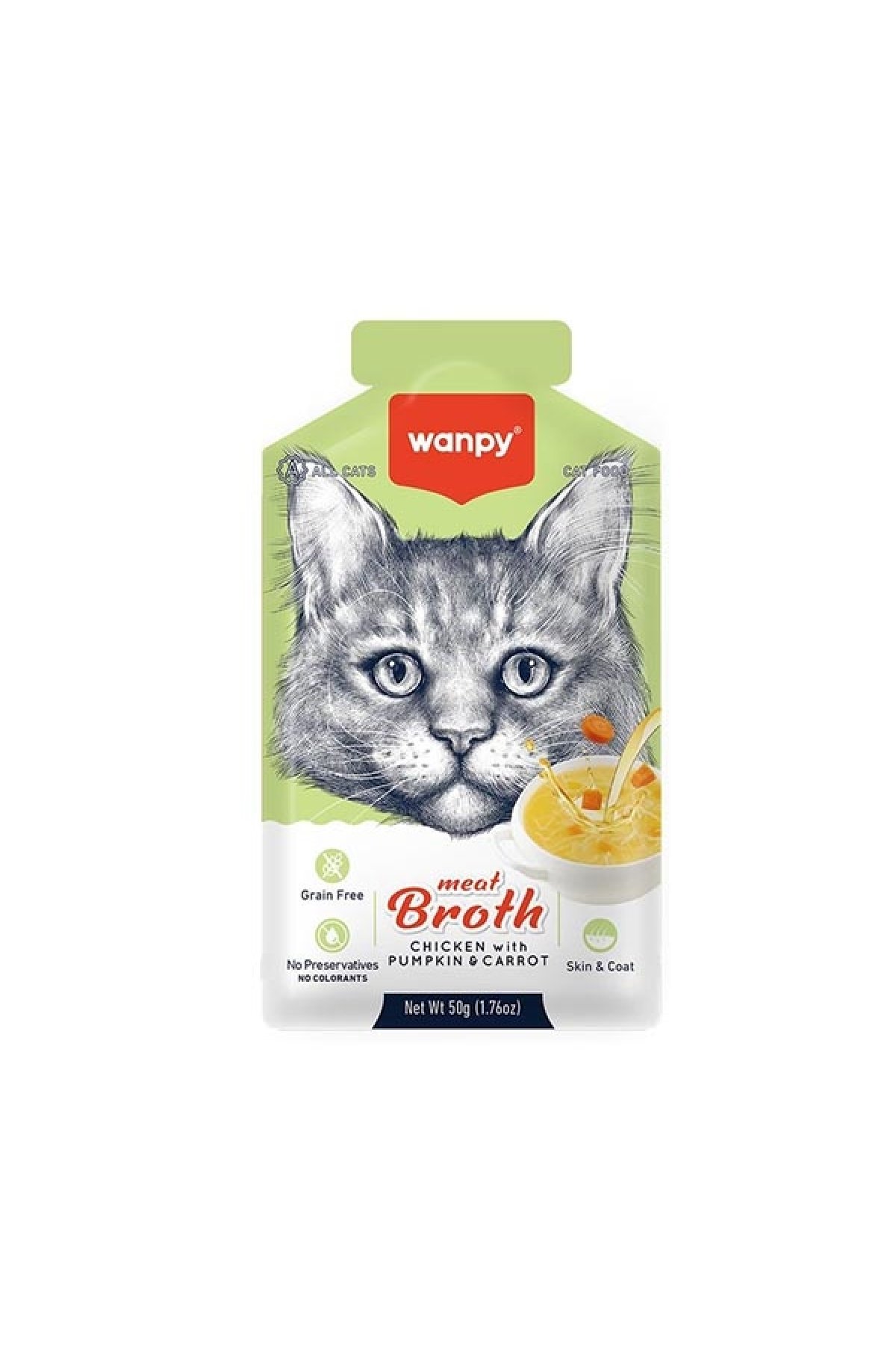 Tavuk Etli, Balkabaklı ve Havuçlu Tahılsız Kedi Çorbası 50 g