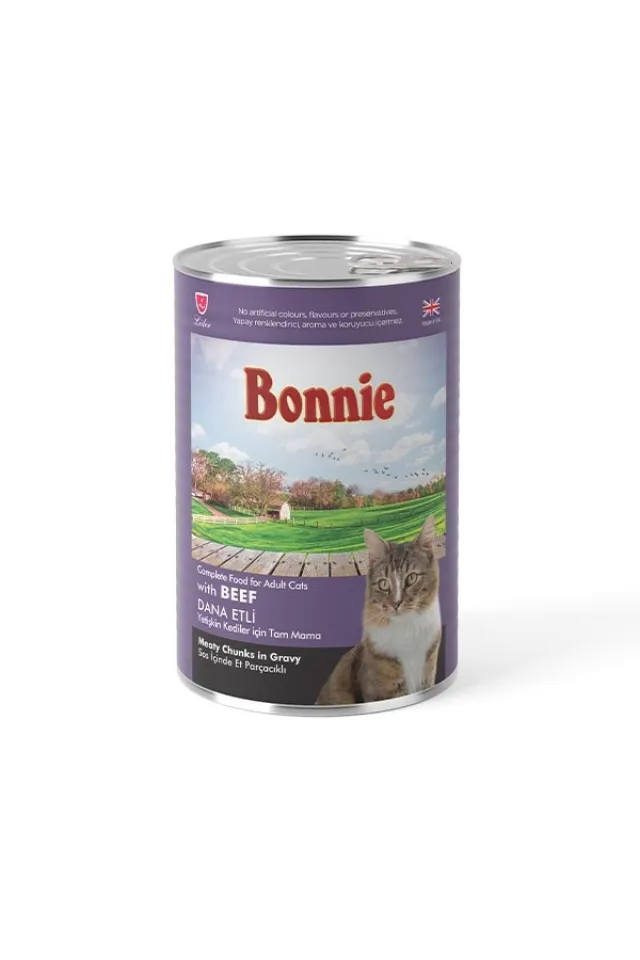 Sos içinde Et Parçacıklı Dana Etli Yetişkin Kedi Maması 400 gr