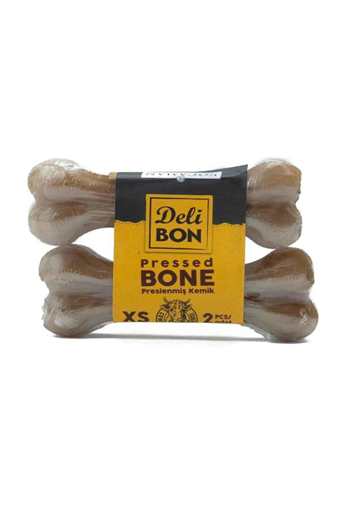Deri Pres Çiğneme Kemiği 7 Cm Xs Boy 2'li Naturel Paket