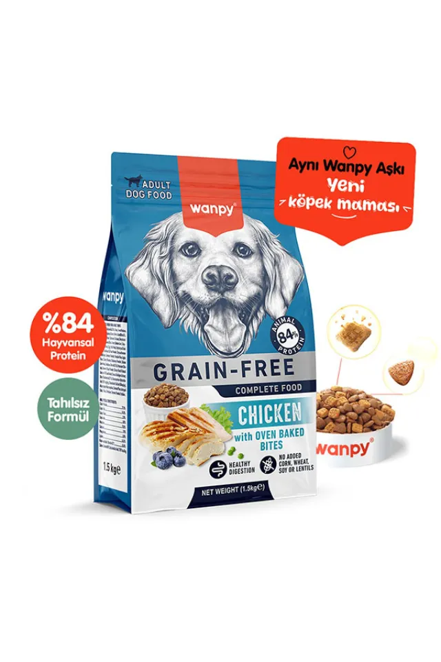 Tavuklu Tahılsız Yetişkin Kuru Köpek Maması 1,5 kg