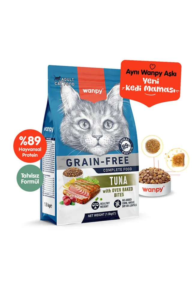 Ton Balıklı Tahılsız Yetişkin Kuru Kedi Maması 1,5 kg