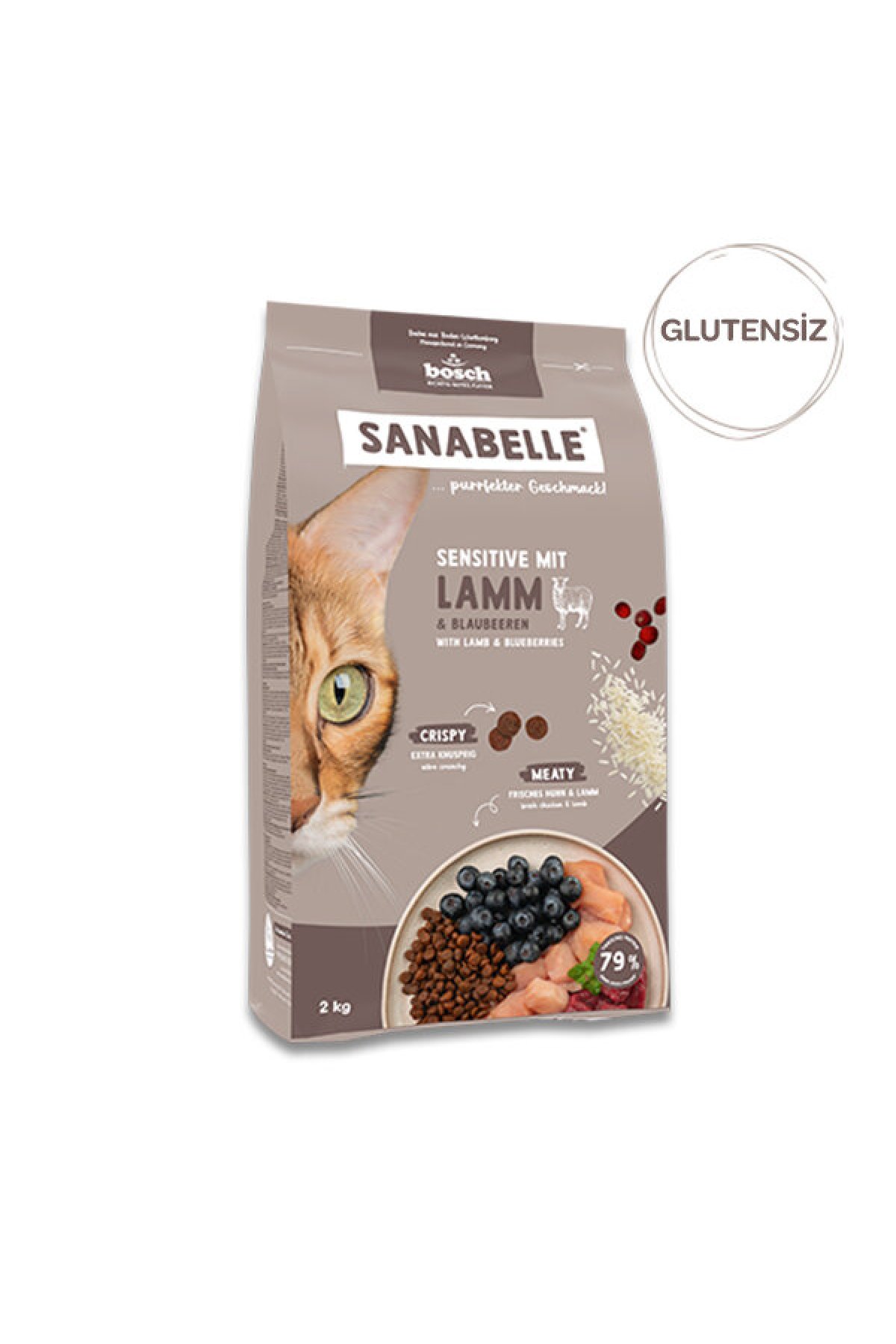 Sensitive Glutensiz Kuzu Etli Kedi Maması 8 kg