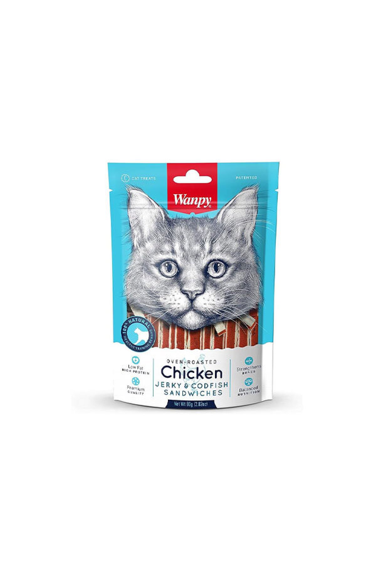 Tavuklu ve Morina Balıklı Sandviç Kedi Ödül Maması 80 g