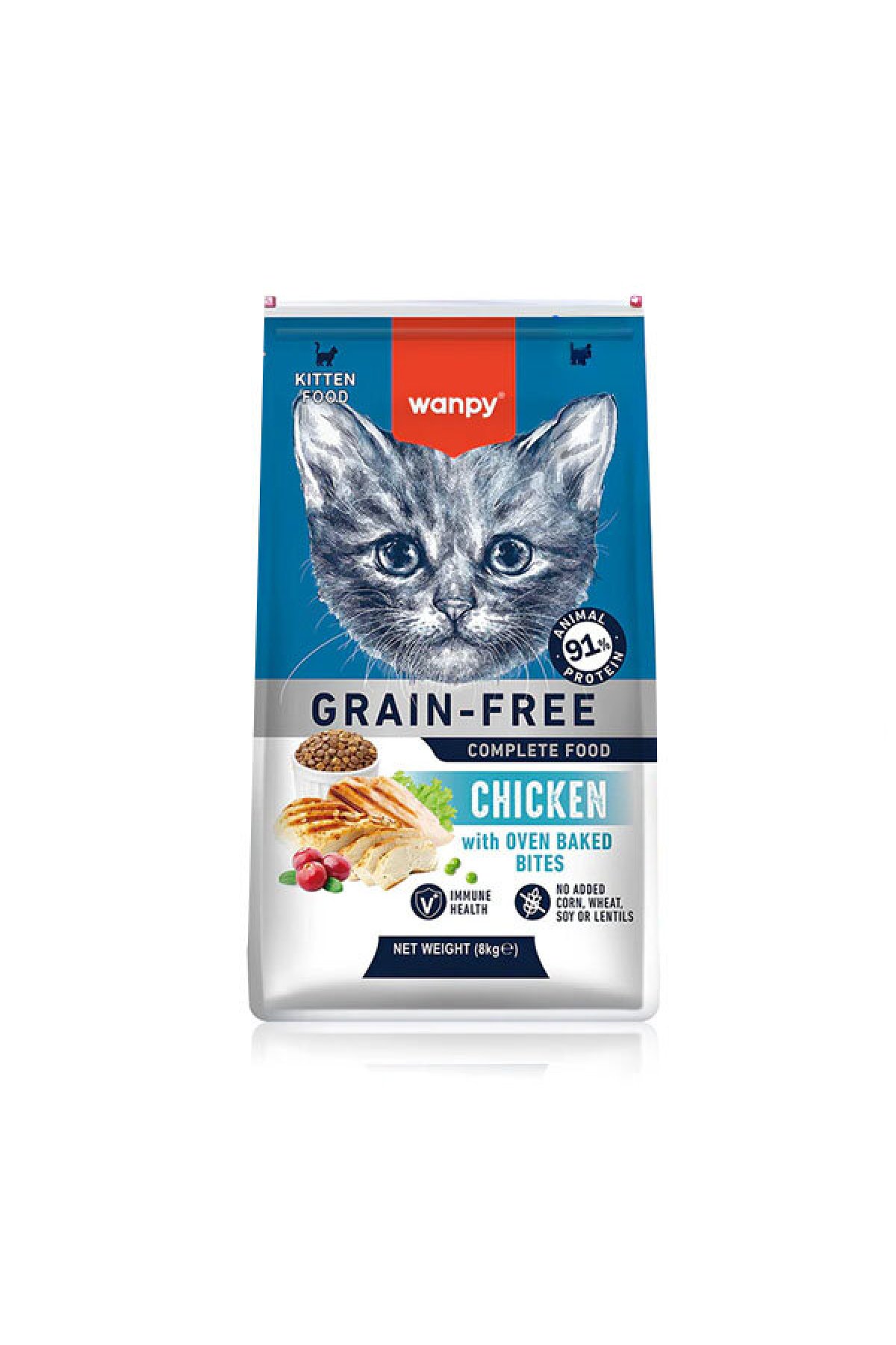 Tavuklu Tahılsız Yavru Kuru Kedi Maması 8 kg
