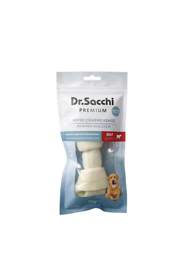 Premium Sığır Etli Sığır Derisi Genişletilmiş Düğüm Kemik Tahılsız Köpek Ödülü 5-6'' 70 g