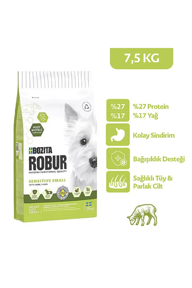 Robur Yetişkin Kuzu Etli Küçük Irk Köpek Maması 7,5 kg