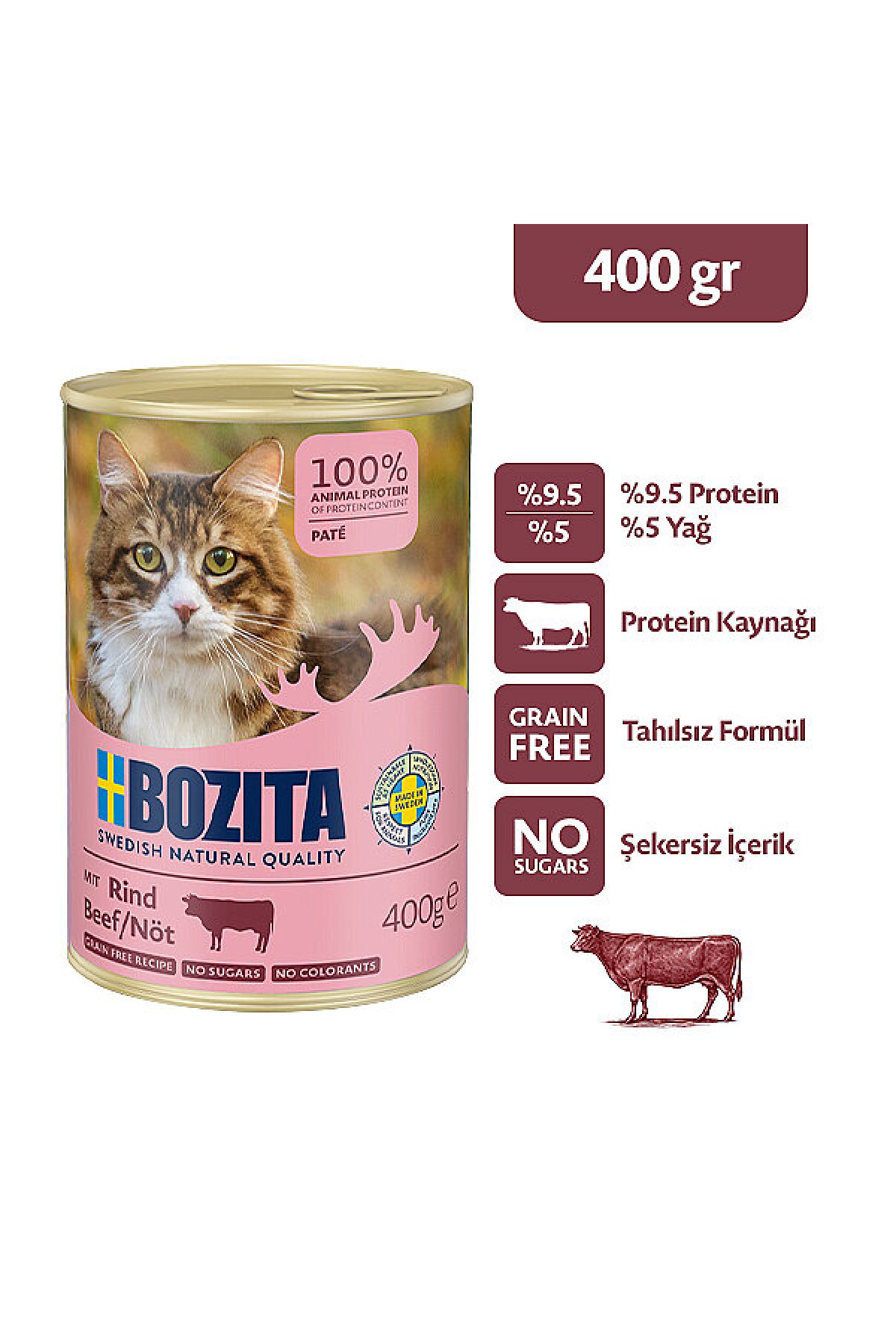 Sığır Etli Pate Kedi Konservesi 400 gr