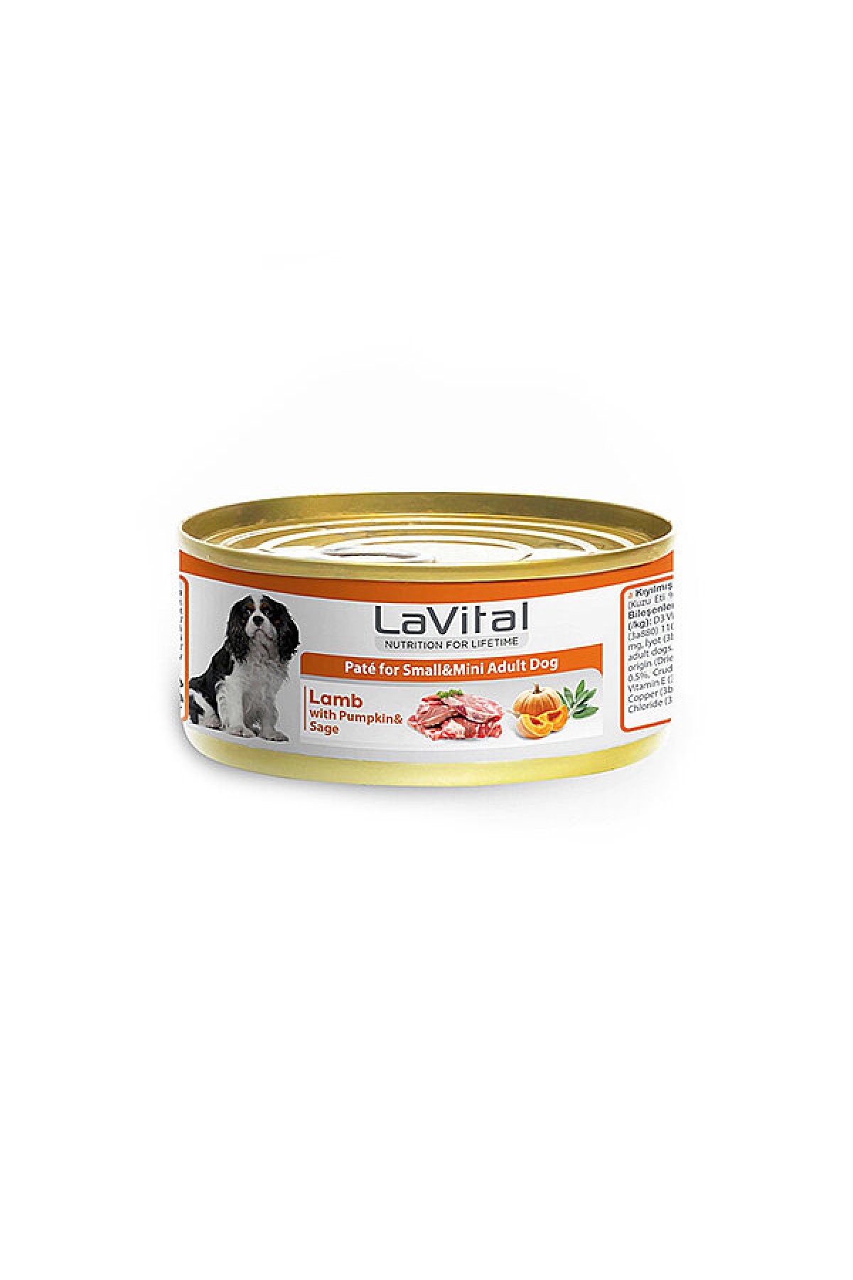 Kuzu Etli, Balkabaklı ve Adaçaylı Küçük Irk Yetişkin Yaş Köpek Maması 85 g