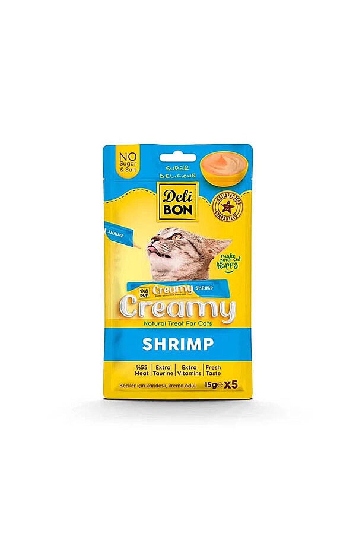 Krema Karidesli Sıvı Kedi Ödülü 15 g x 5 Adet
