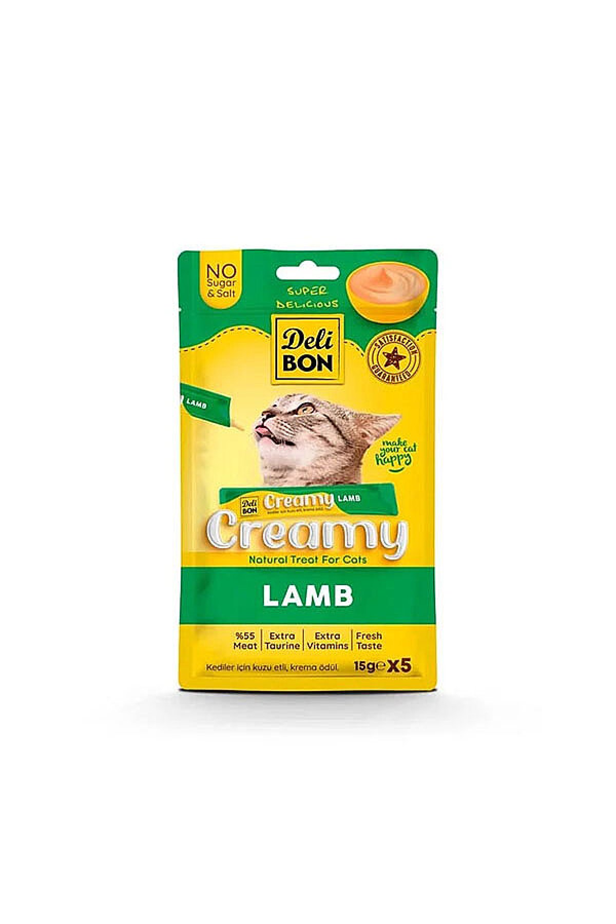 Krema Kuzu Etli Sıvı Kedi Ödülü 15 g x 5 Adet