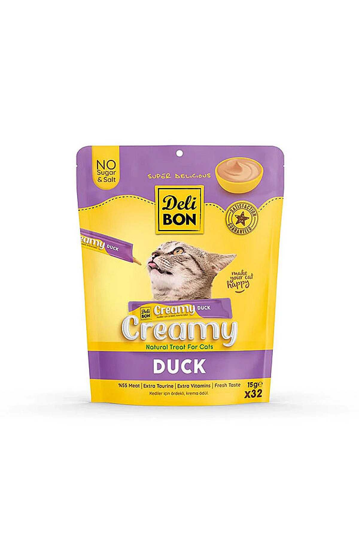 Krema Ördekli Sıvı Kedi Ödülü 15 g x 32 Adet