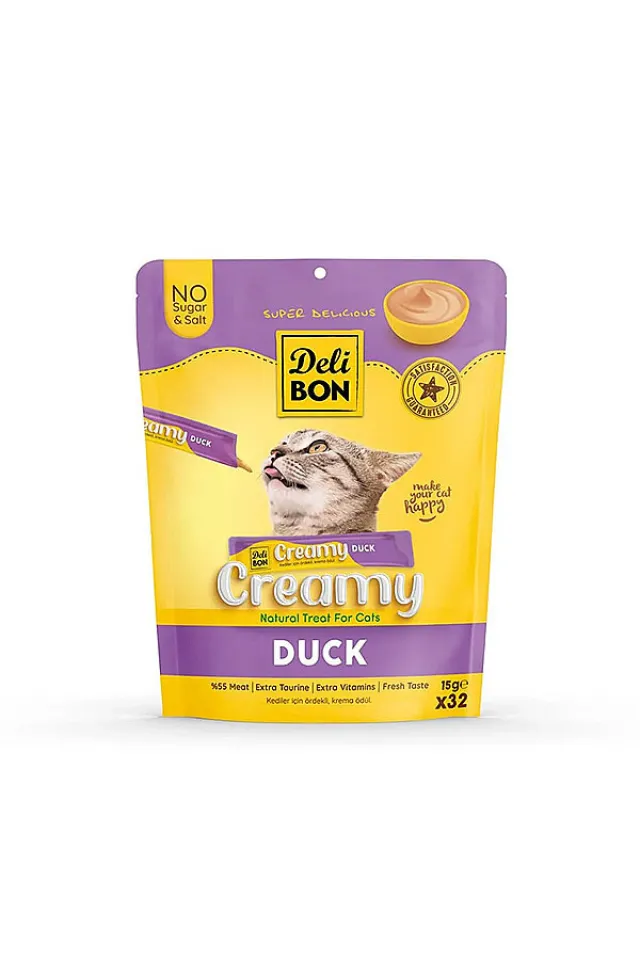 Krema Ördekli Sıvı Kedi Ödülü 15 g x 32 Adet