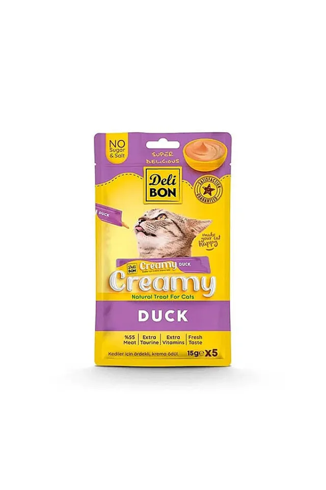 Krema Ördekli Sıvı Kedi Ödülü 15 g x 5 Adet