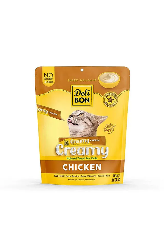 Krema Tavuklu Sıvı Kedi Ödülü 15 g x 32 Adet