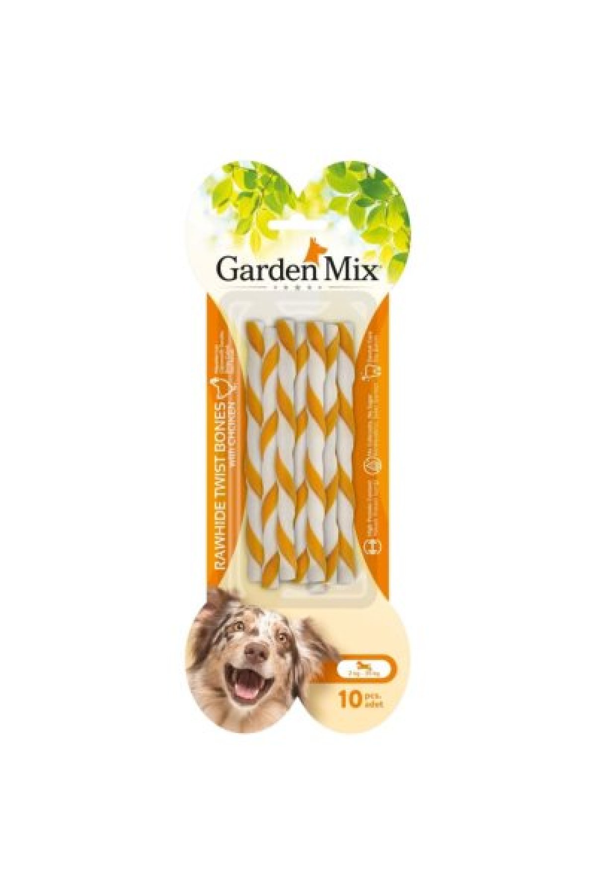 Garden Mıx Tavuklu Burgu Çubuk Kemik 10'lu 70 Gr