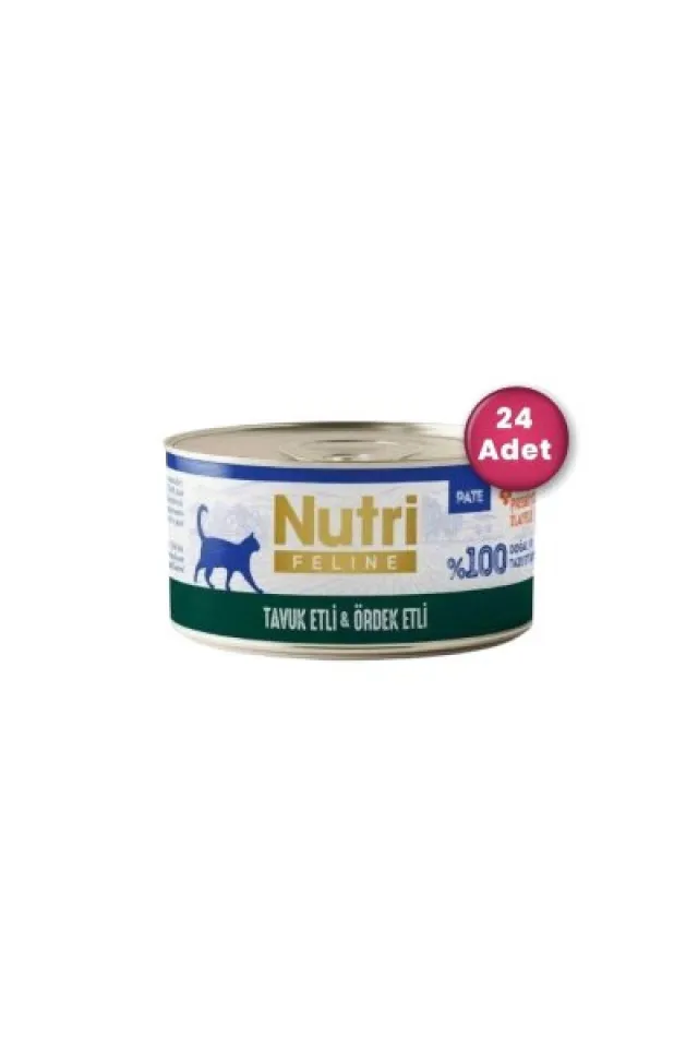 Tavuk Etli ve Ördekli Tahılsız Yetişkin Kedi Konservesi 70 gr X 24 Adet