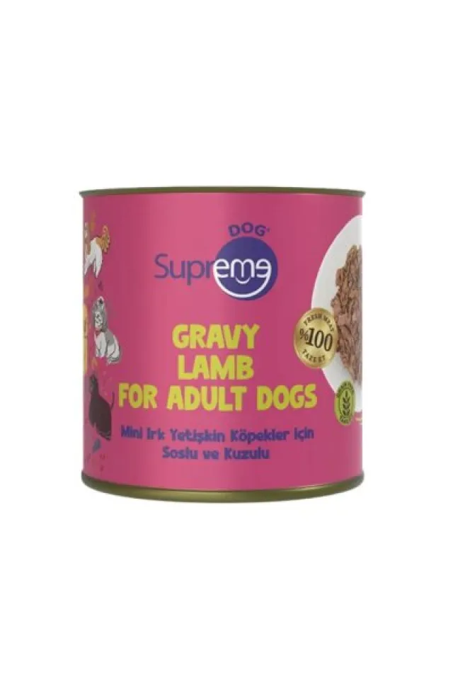 Dog Sos İçinde Kuzulu Mini Irk Yetişkin Köpek Konservesi 200 Gr