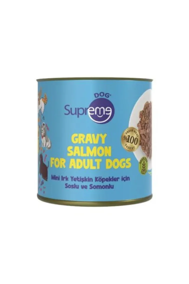 Dog Sos İçinde Somonlu Mini Irk Yetişkin Köpek Konservesi 200 Gr