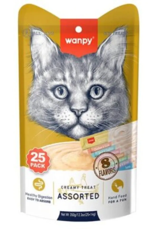 Kedi Ödül Çubuğu Sıvı Karışık Paket 25 Adet X 14 gr
