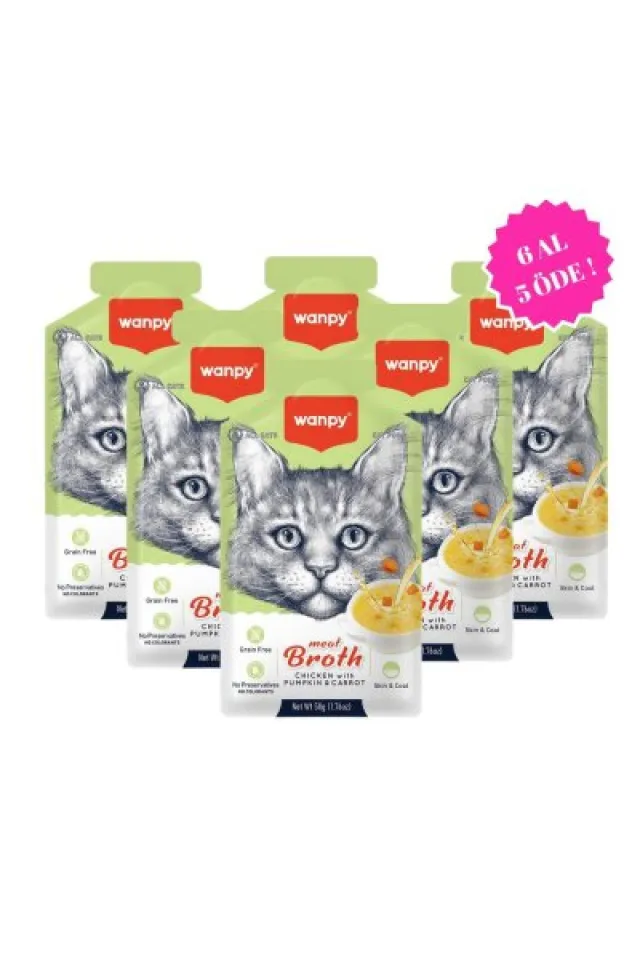 Balkabağı Tavuk Havuçlu Etli Kedi Çorbası 50 gr (6 AL 5 ÖDE)