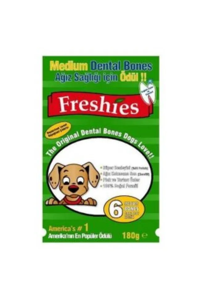 Ağız Kokusu Önleyici Yeşil Kemik Köpek Ödülü 140 gr 7 Adet