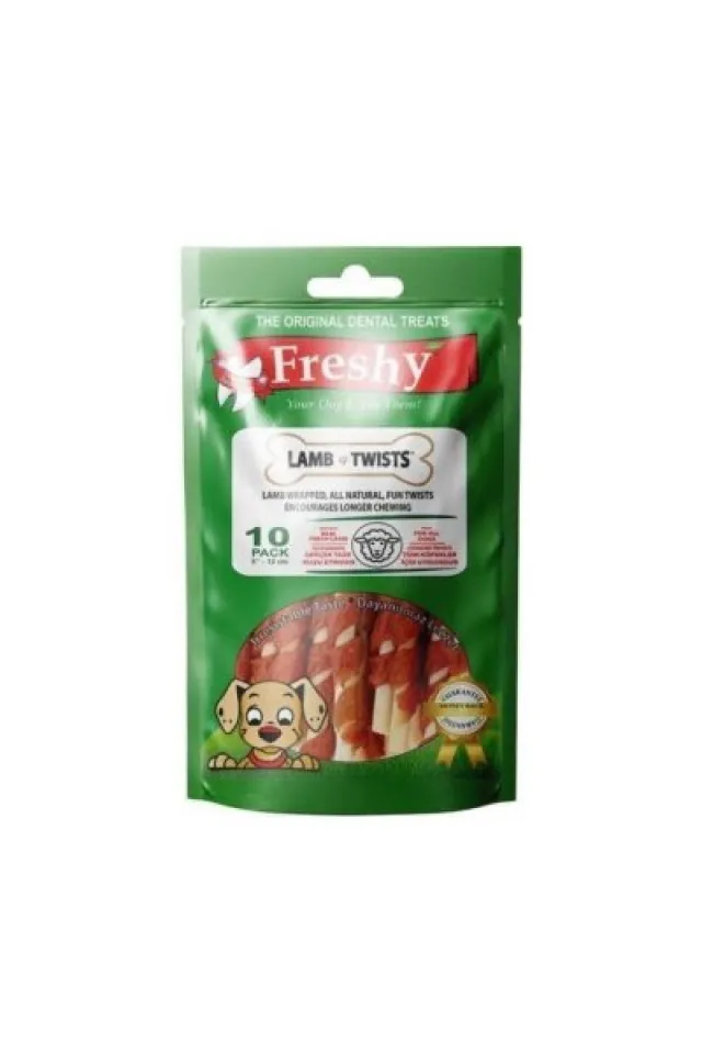 Kuzu Eti Kaplı Burgu Dental Çubuklar 10 Adet 12 cm 100 gr