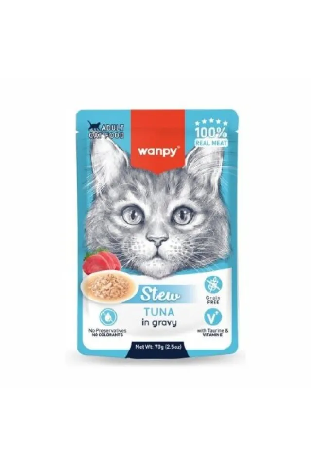 Stew Gravy Pocuh Ton Balıklı Yetişkin Yaş Kedi Maması 70 gr