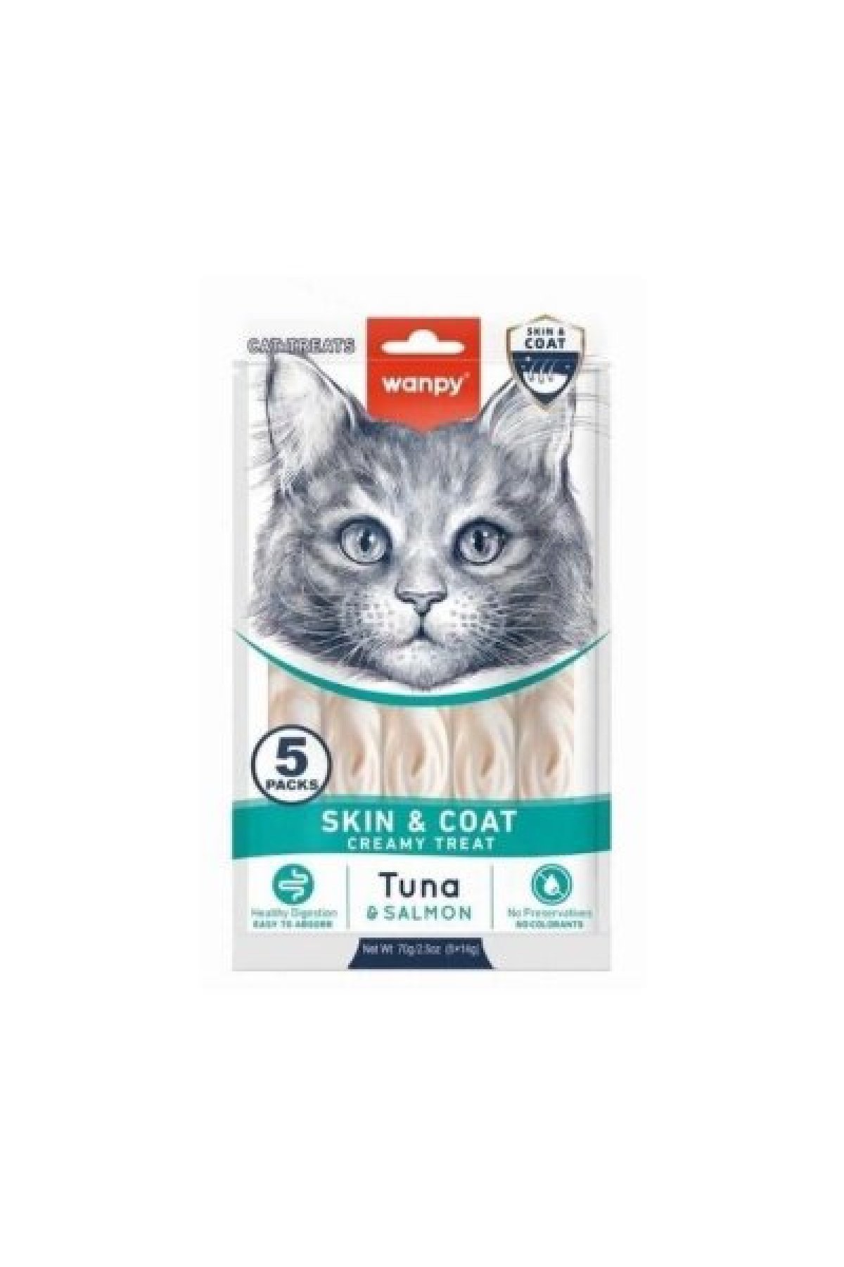Skin&Coat Ton Balığı ve Somonlu Sıvı Krema Kedi Ödülü 5x14 Gr