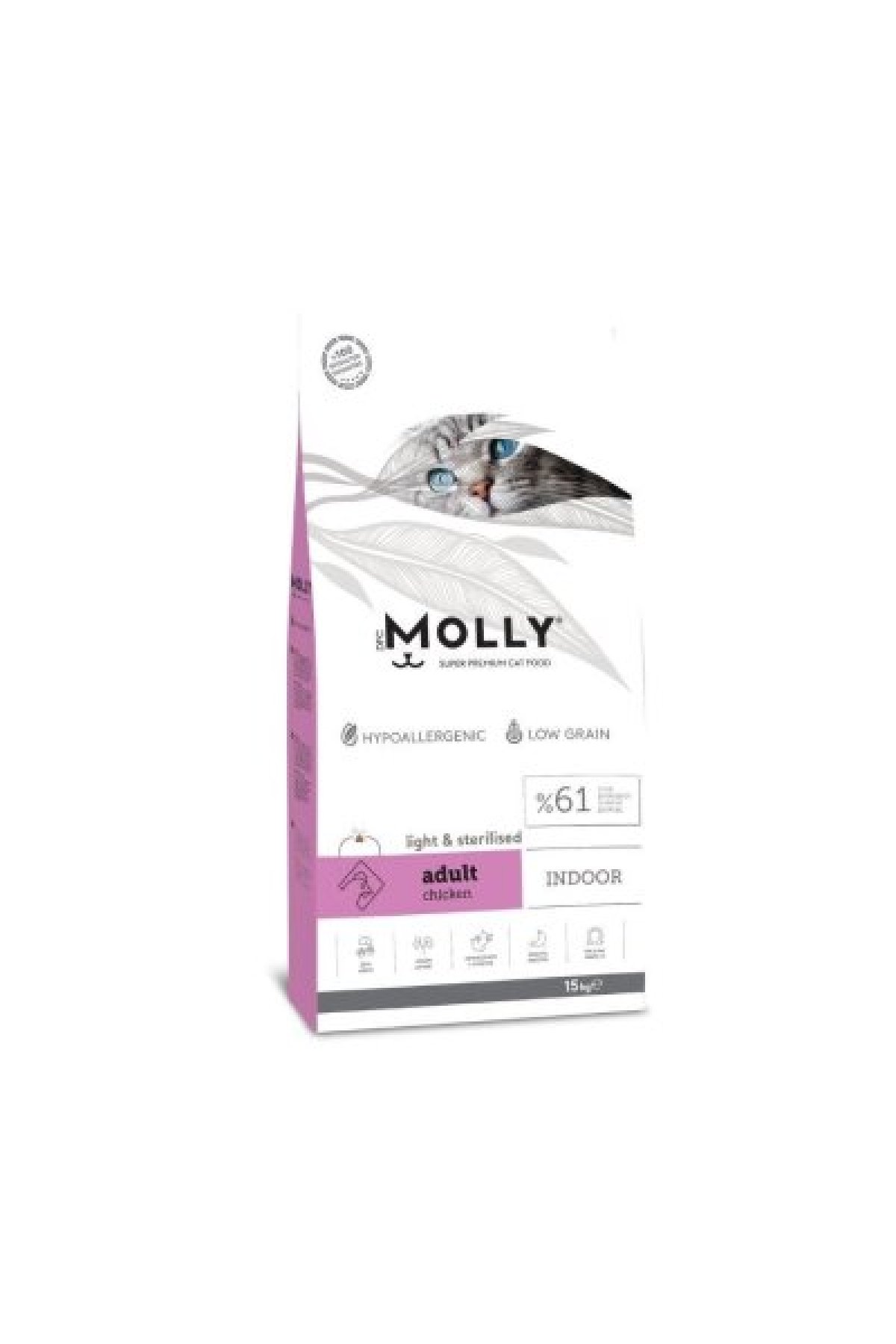 Düşük Tahıllı Hypoallergenic Tavuklu Light Kısırlaştırılmış Yetişkin Kedi Maması 15 Kg
