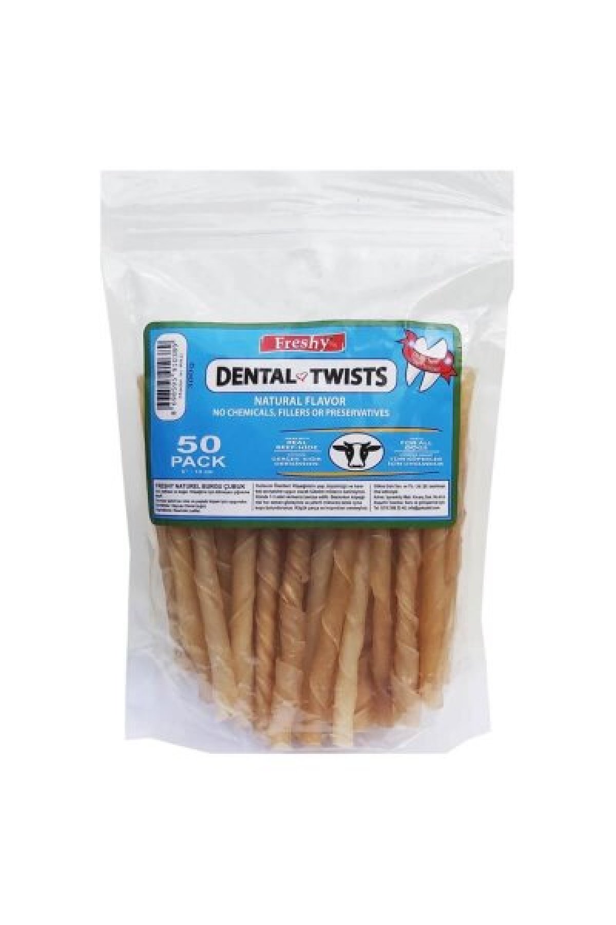 Dental Burgu Köpek 50'li Paket - 13 cm
