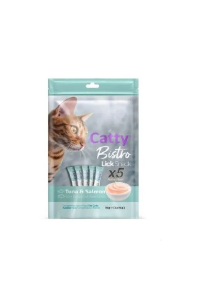 Bistro Ton Balıklı ve Somonlu Yetişkin Kedi Krema Ödülü 5 x 14 Gr