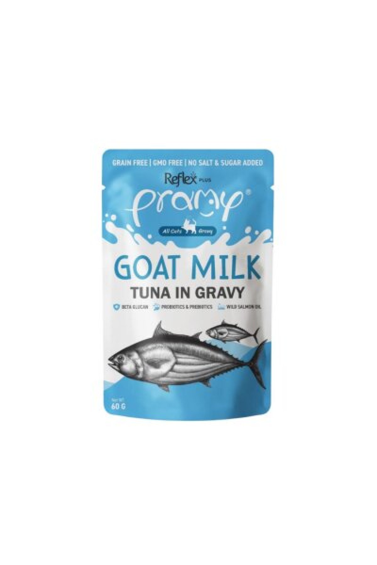 Pramy Goat Milk Sos İçinde Keçi Sütlü ve Ton Balıklı Kedi Konservesi 60 Gr