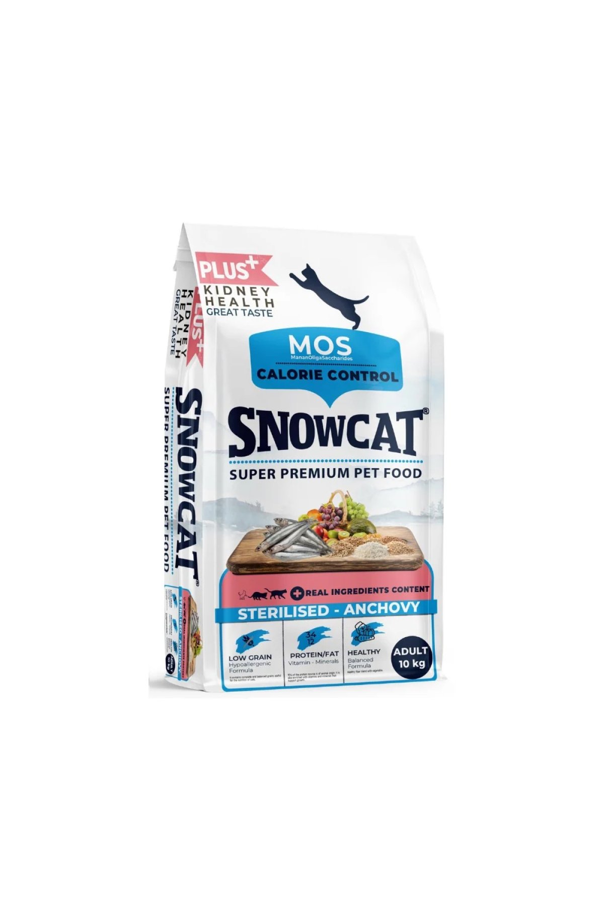 Plus Düşük Tahıllı Kısırlaştırılmış Kedi Maması Balıklı 10 Kg