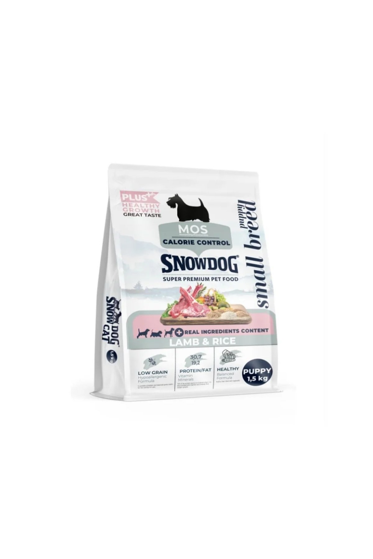 Plus Kuzu Etli Düşük Tahıllı Mini Irk Yavru Köpek Maması 1,5 Kg