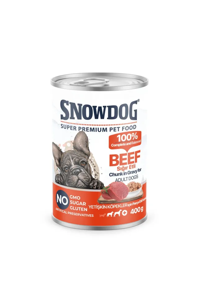 Premium Parça Etli Sığırlı Yetişkin Köpek Konservesi 400 Gr
