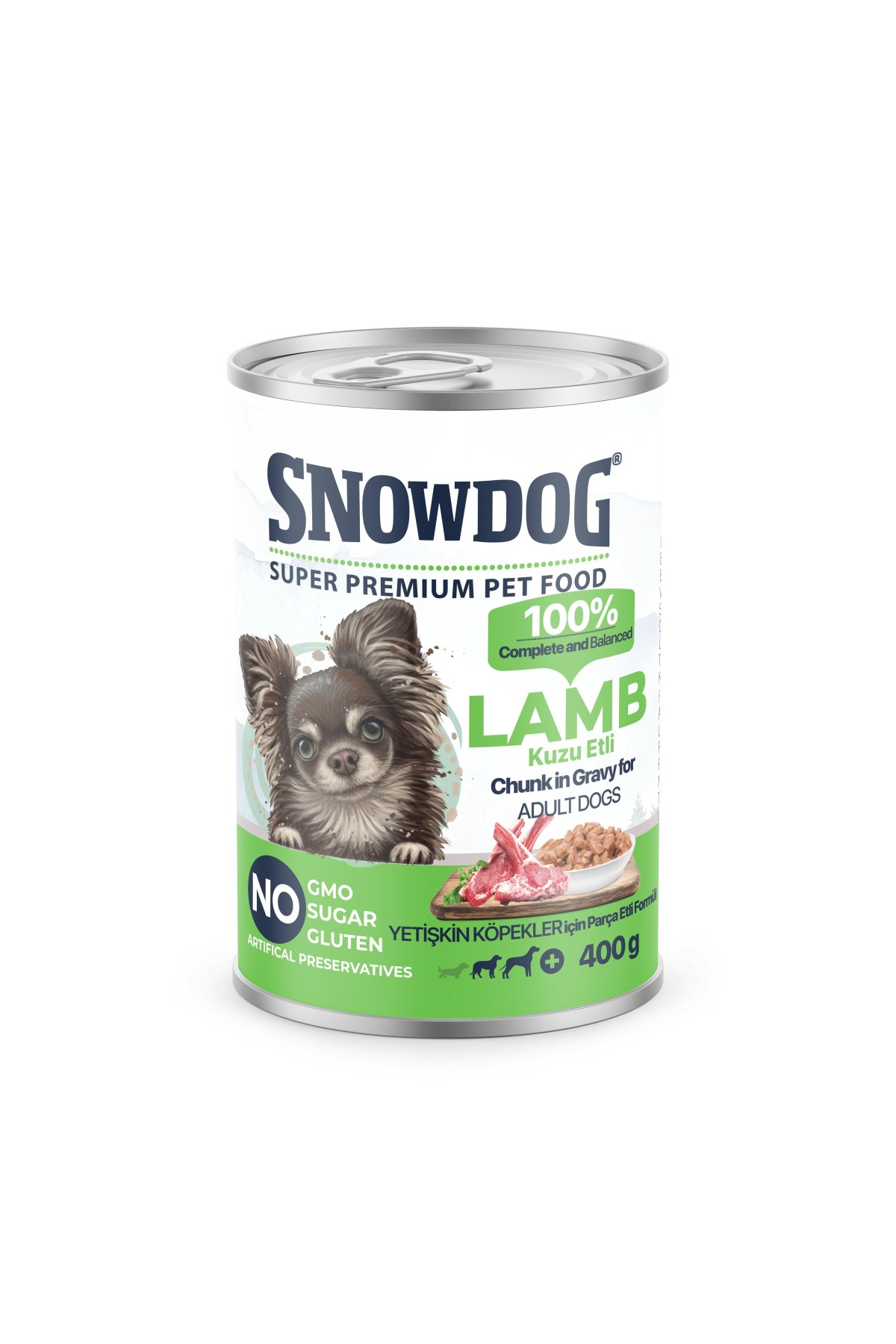 Premium Parça Etli Kuzulu Yetişkin Köpek Konservesi 400 Gr