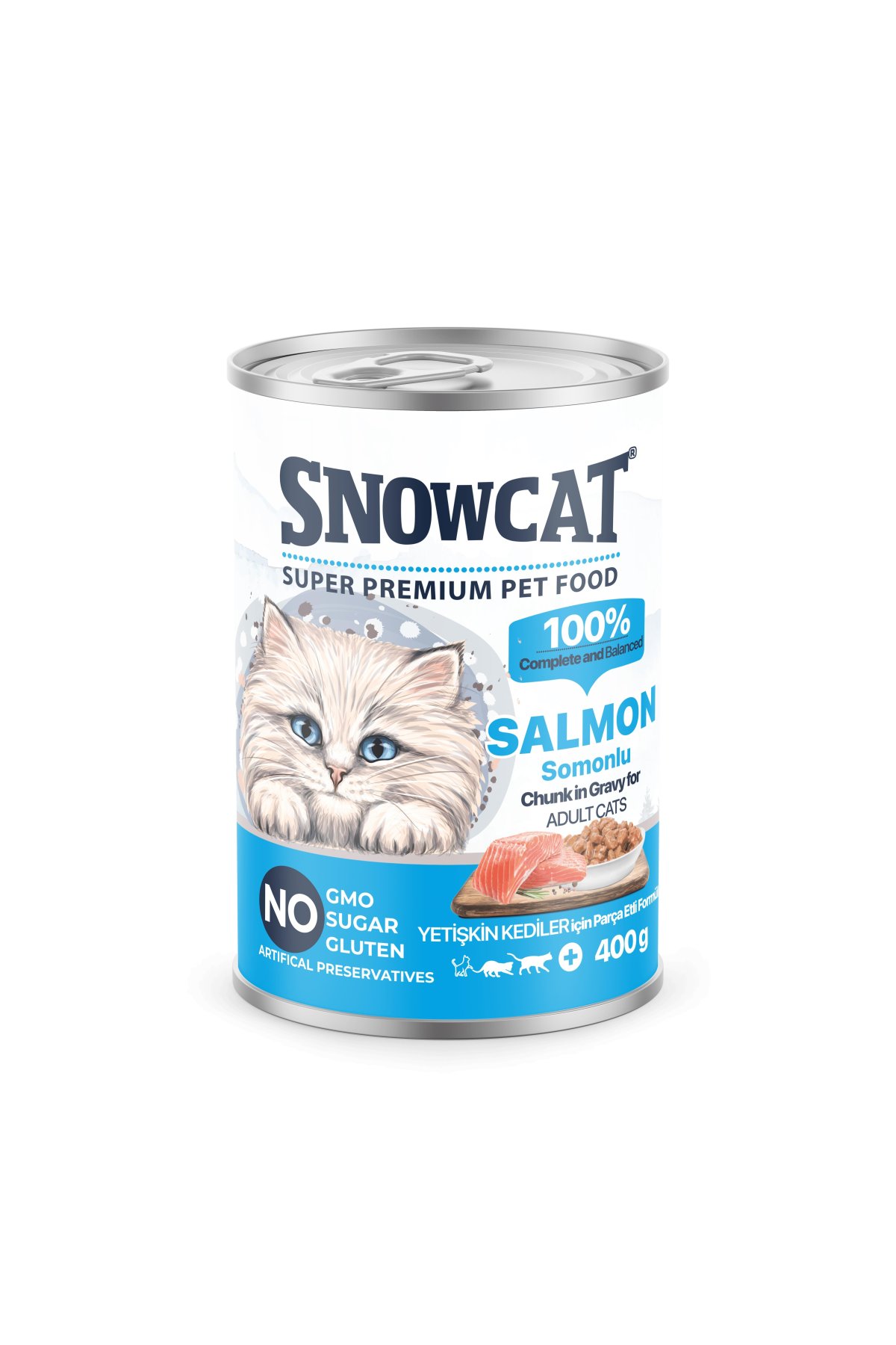 Premium Parça Etli Balıklı Kedi Konservesi 400 Gr