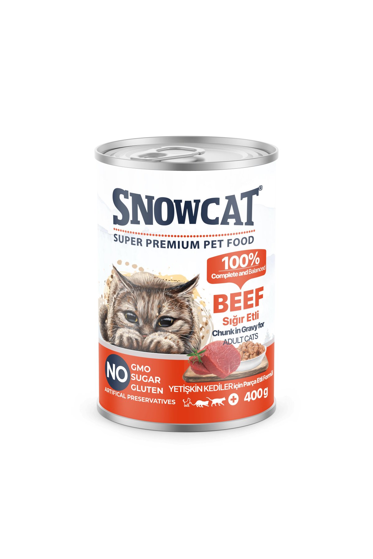 Premium Parça Etli Sığırlı Kedi Konservesi 400 Gr