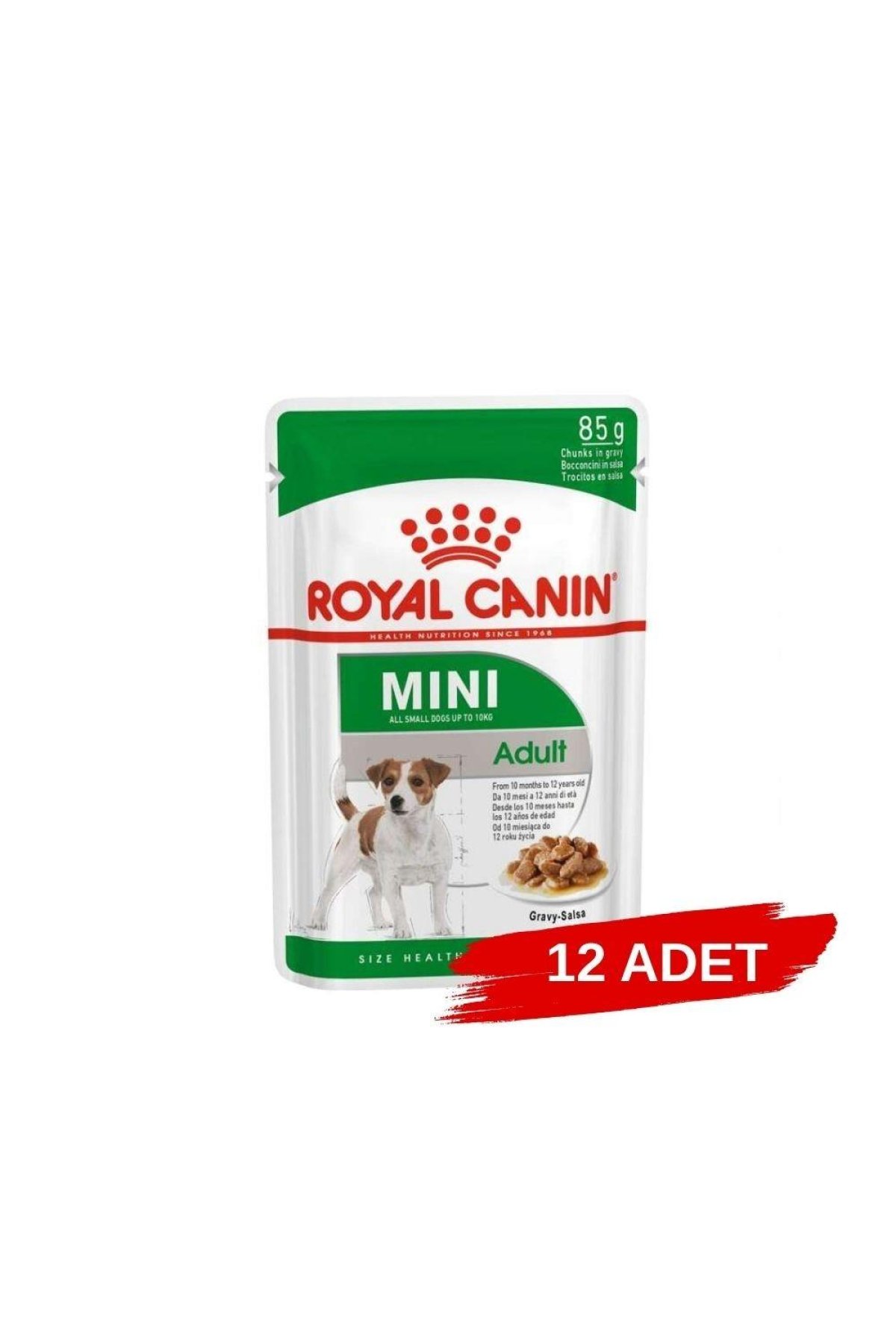 Mini Adult Yaş Köpek Maması 85 Gr x 12 Adet