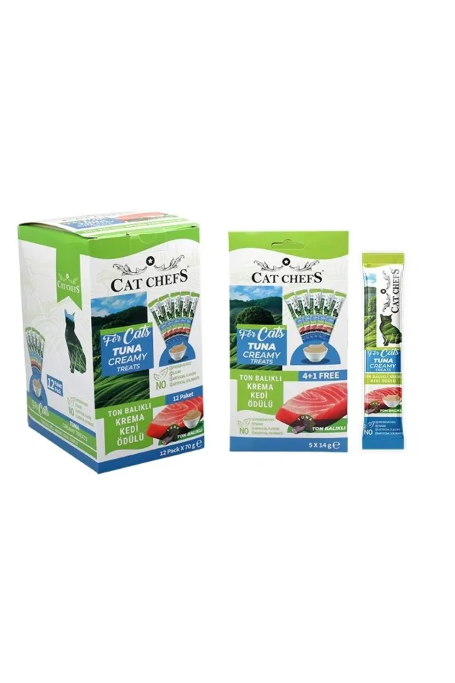 Ton Balıklı Krema Kedi Ödülü 5x14 Gr