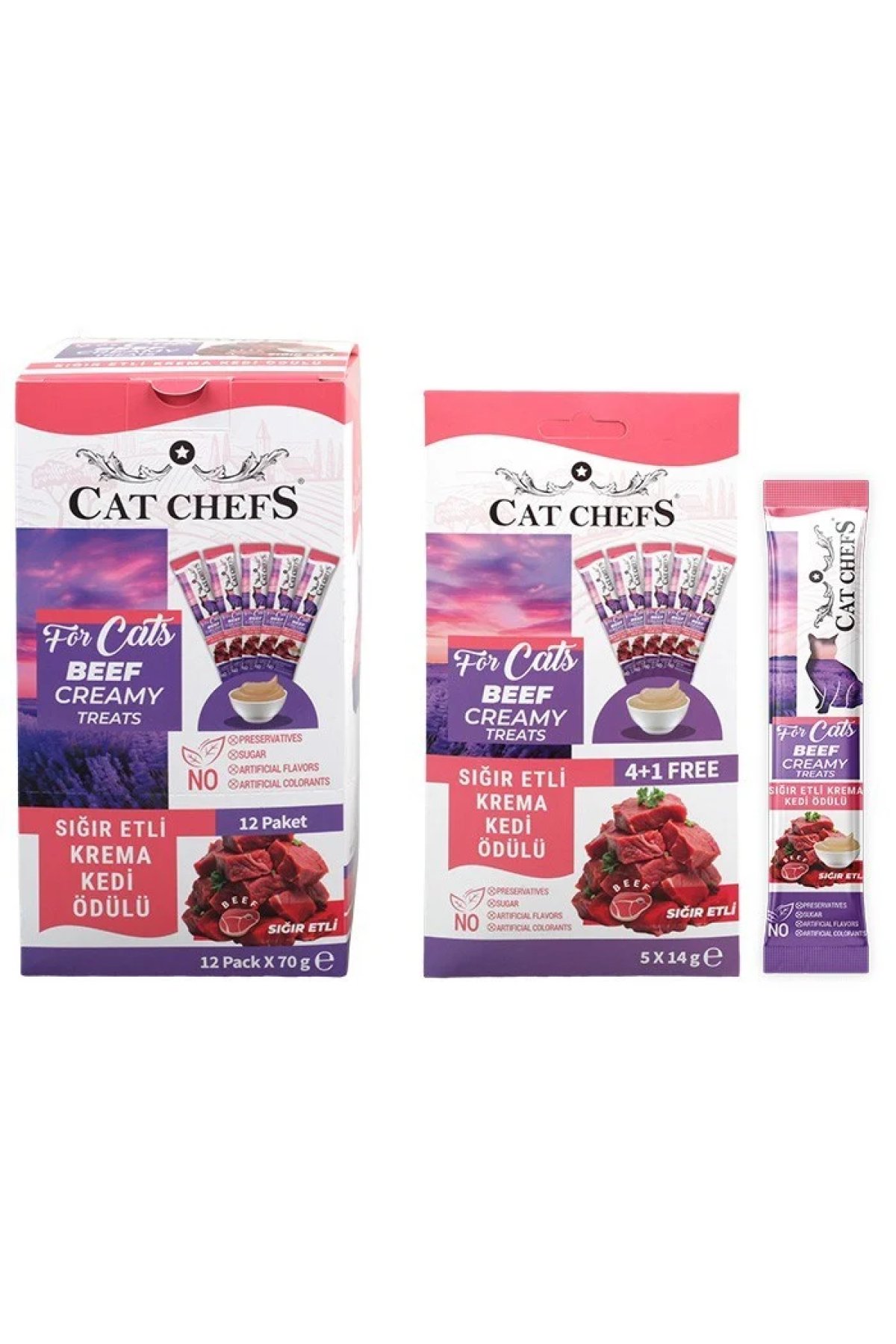 Sığır Etli Krema Kedi Ödülü 5x14 Gr