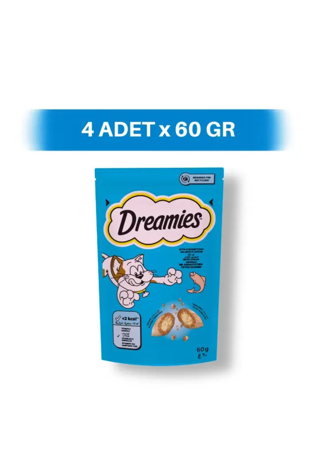 Somon Dolgulu Bisküvi Kedi Ödül Maması 6 x 60 gr
